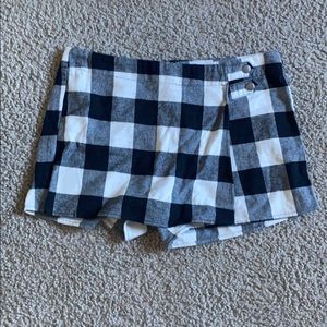 Black and white checkered skirt
